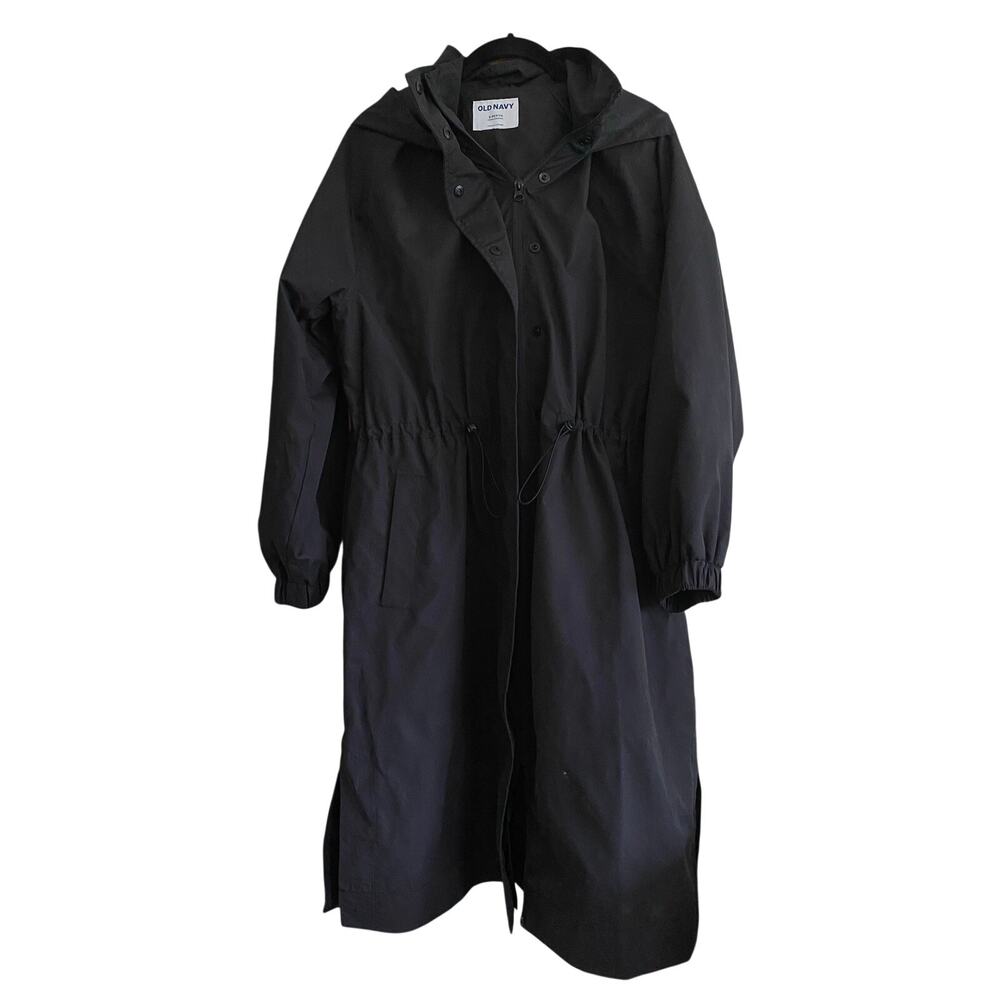 Old Navy Long Length Hooded Rain Jacket Size Small Petite
